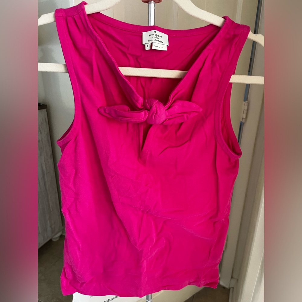 Pink Kate spade small bow tank